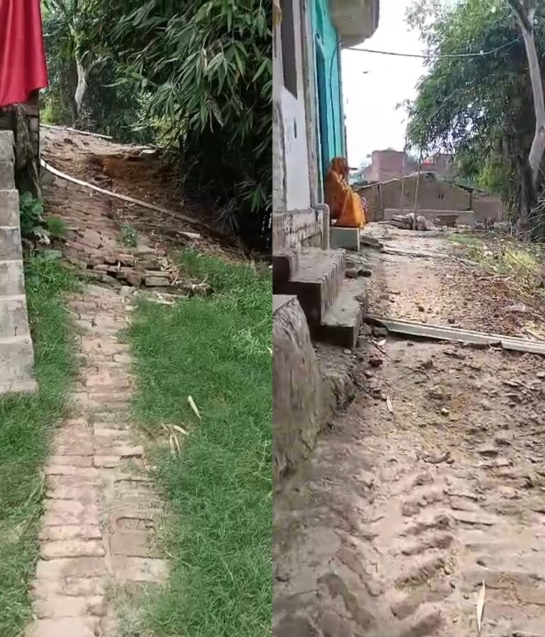 पांच साल से बदहाल गली, बच्चों और बुजुर्गों पर मंडरा रहा हादसे का खतरा